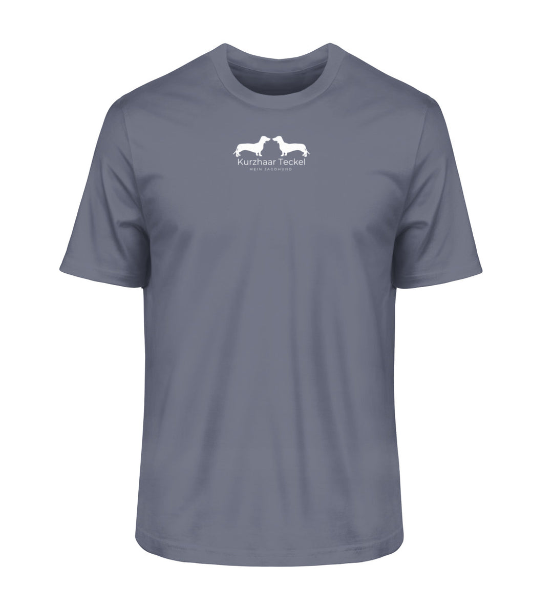 AKSEL Bio Premium Herren Shirt – Kurzhaarteckel Edition mit hochwertigem Frontdruck – MeinJagdhund.Club
-Dark Heather Blue-7080