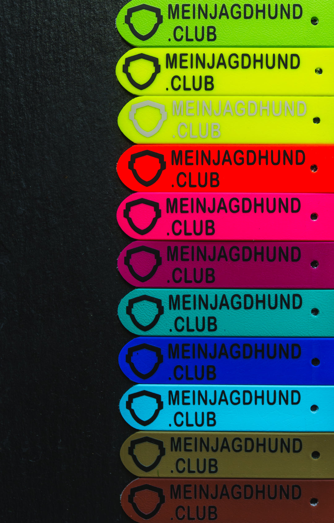 Biothane Halsung BICOLOR – zweifarbiges, personalisiertes Hundehalsband für Jagdhunde – MeinJagdhund.Club
