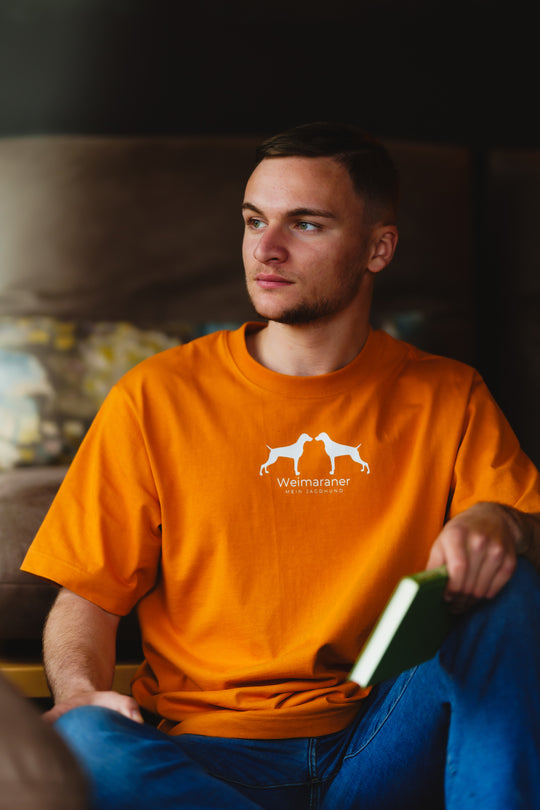 ASBJØRN Oversized Herren Shirt – Deutsch Drahthaar Edition mit modernem Frontdruck aus Bio-Baumwolle
