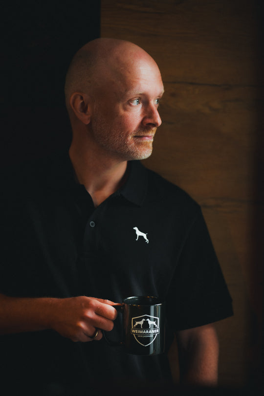 Bio-Premium Poloshirt „ASMUND“ – Magyar Vizsla Stick Edition