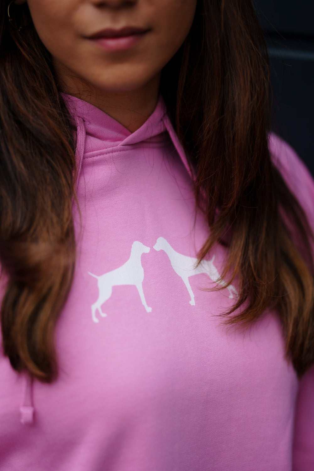 Weimaraner, AUNE, Damen Hoodie, Boxcut Hoodie, Bio Hoodie, Jagdhund, Jagdmode, Hundeführerin, Hundeliebe, Mein Jagdhund Club, Premium Hoodie, FairWear, Made in Germany, Geschenkidee, Nachhaltige Kleidung
