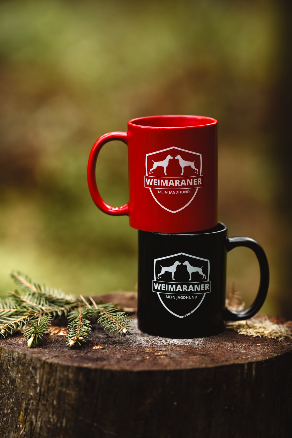 Weimaraner, ALF, Jagdhund Tasse, Keramiktasse, Hundeführer, Geschenkidee, Frühstück mit Hund, Jagdaccessoire, Mein Jagdhund Club, Hundeliebe, Made in Germany, Sublimationsdruck, Outdoor Tasse, Jägertasse
