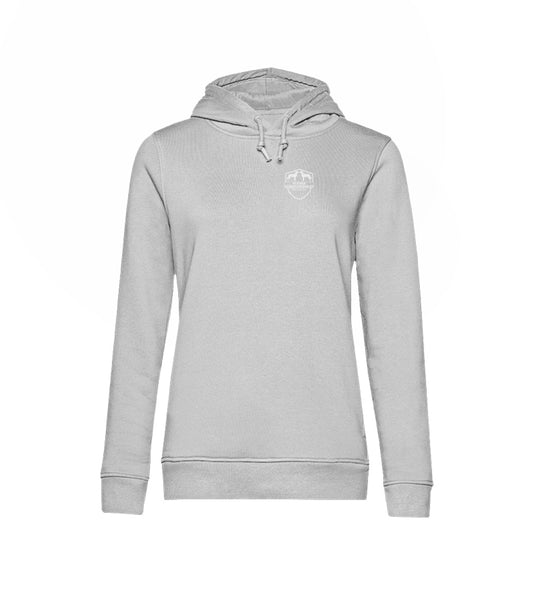 Damen Hoodie AURI – Kleiner Münsterländer Edition mit Wappen Frontprint – MeinJagdhund.Club
-Heather Grey-6961