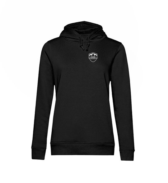 Damen Hoodie AURI – Kleiner Münsterländer Edition mit Wappen Frontprint – MeinJagdhund.Club
-Black-16
