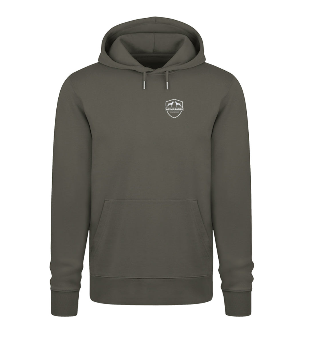 Khaki-7072-Weimaraner, ALVAR, Bio Hoodie, Premium Kapuzenpullover, Jagdhund, Jagdmode, FairWear, Made in Germany, Hundeliebe, Outdoorwear, Geschenkidee, Mein Jagdhund Club, Hundeführer, Jagdoutfit
