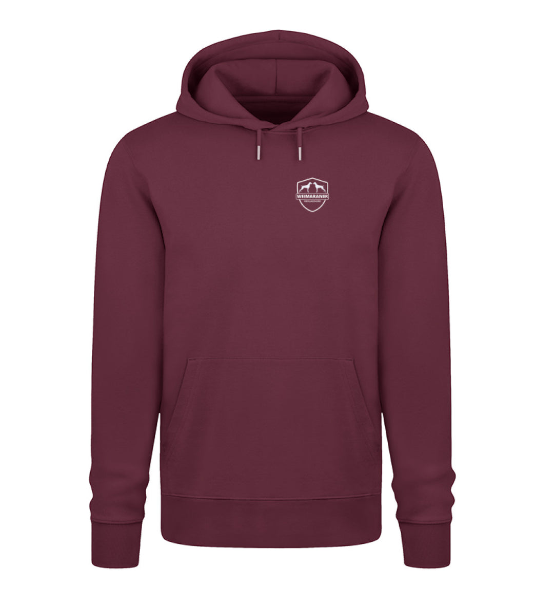 Burgundy-839-Weimaraner, ALVAR, Bio Hoodie, Premium Kapuzenpullover, Jagdhund, Jagdmode, FairWear, Made in Germany, Hundeliebe, Outdoorwear, Geschenkidee, Mein Jagdhund Club, Hundeführer, Jagdoutfit
