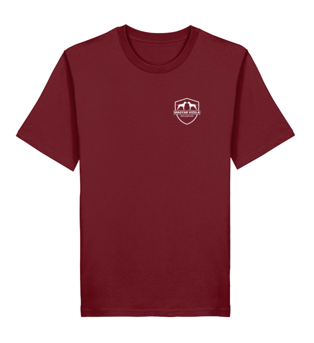 ARVID Bio-Shirt – Magyar Vizsla Edition mit modernem Jagdhund-Motiv – MeinJagdhund.Club  
-Burgundy-6974