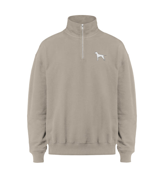 ARIS Half-Zip Sweater – Magyar Vizsla Stick Edition aus Bio-Baumwolle mit hochwertiger Silhouetten-Stickerei – MeinJagdhund.Club
_Desert Dust-7081