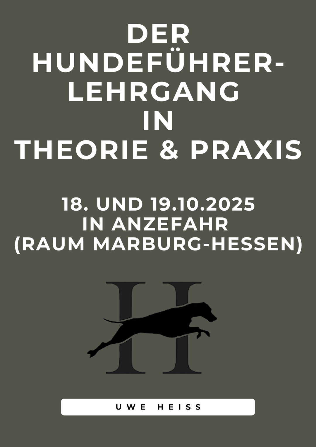 Live-Seminar mit Uwe Heiß – Ehrliche Hundearbeit!