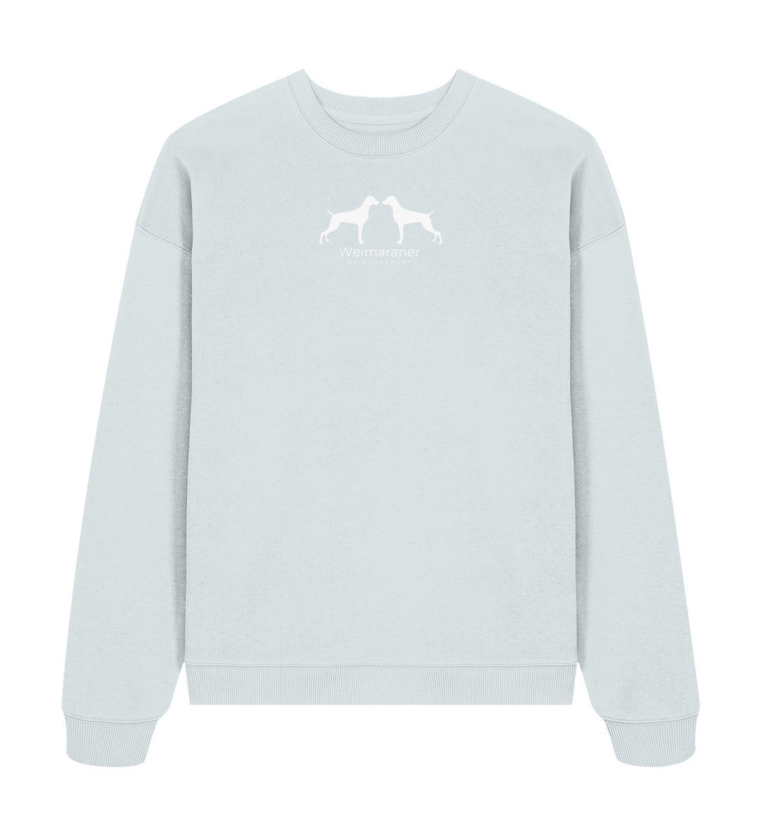 Weimaraner, ALIX, Bio Sweater, Oversized Pullover, Premium Damenpullover, Jagdhund, FairWear, Made in Germany, Jagdmode Damen, Mein Jagdhund Club, Hundeliebe, Hundeführerin, Statement Mode, Geschenkidee, Outdoorwear
-Blue Ice-7252