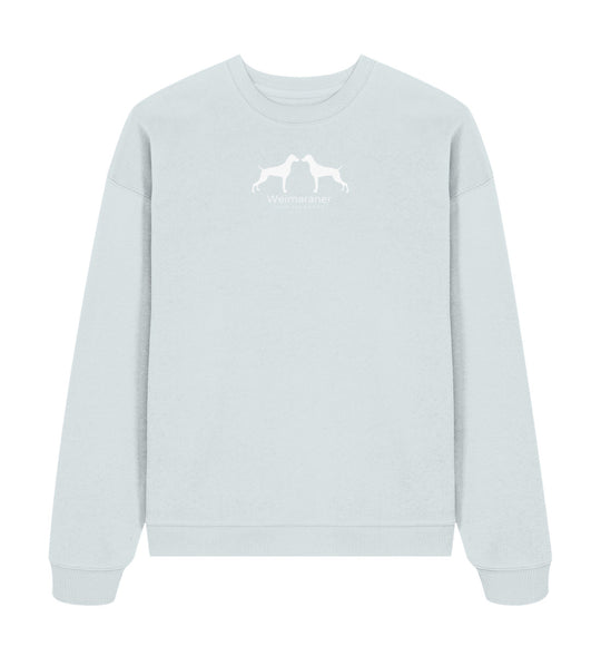 Weimaraner, ALIX, Bio Sweater, Oversized Pullover, Premium Damenpullover, Jagdhund, FairWear, Made in Germany, Jagdmode Damen, Mein Jagdhund Club, Hundeliebe, Hundeführerin, Statement Mode, Geschenkidee, Outdoorwear
-Blue Ice-7252