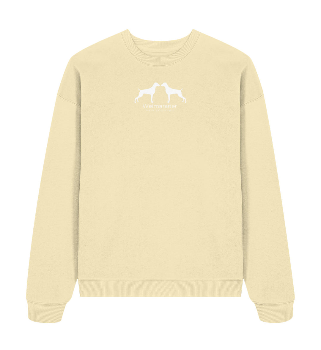 Weimaraner, ALIX, Bio Sweater, Oversized Pullover, Premium Damenpullover, Jagdhund, FairWear, Made in Germany, Jagdmode Damen, Mein Jagdhund Club, Hundeliebe, Hundeführerin, Statement Mode, Geschenkidee, Outdoorwear
-Natural Raw-7052