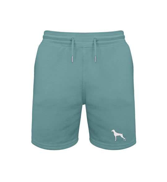 Weimaraner, ARMUT, Shorts, Bio Shorts, Jagdhund Outfit, Hundetraining, Hundeliebe, Mein Jagdhund Club, Geschenkidee, Jagdbekleidung, Outdoor Shorts, Hundeführer Kleidung, Sommeroutfit, FairWear, Made in Germany
-Teal Monstera-7098