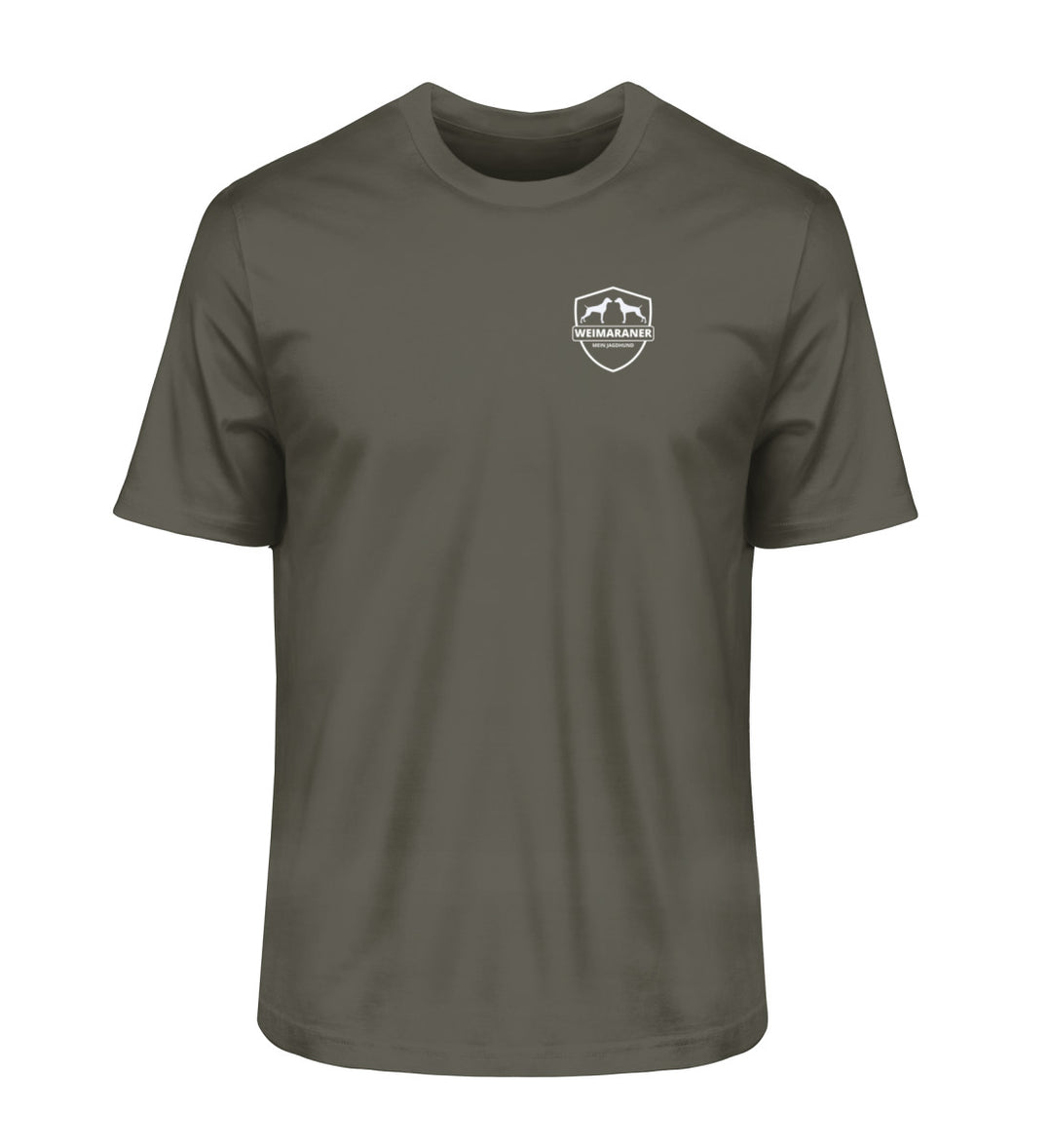 Khaki-7072-Weimaraner, ARVID, Bio Shirt, Premium T-Shirt, Jagdhund, Jagdmode, FairWear, Made in Germany, Hundeliebe, Outdoorwear, Geschenkidee, Mein Jagdhund Club, Hundeführer, Jagdoutfit
