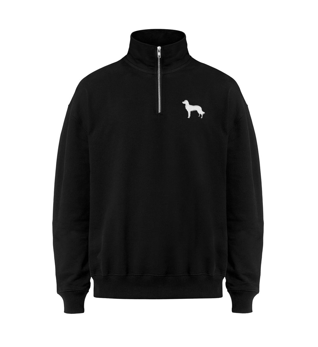 ARIS Half-Zip Sweater – Kleiner Münsterländer Edition mit hochwertiger Stickerei und Reißverschluss-Stehkragen – MeinJagdhund.Club
-Black-16