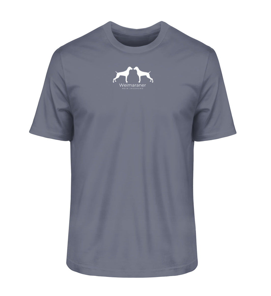 Weimaraner, AKSEL, Bio Shirt Herren, Premium T-Shirt, Jagdhund, Jagdmode, FairWear, Made in Germany, Mein Jagdhund Club, Hundeliebe, Outdoorwear, Statementshirt, Geschenkidee, Hundeführer, Jagdoutfit
-Dark Heather Blue-7080