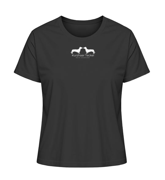 Premium Damen-Shirt ALFRIDA – Kurzhaarteckel Edition aus Bio-Baumwolle – MeinJagdhund.Club
-Black-16