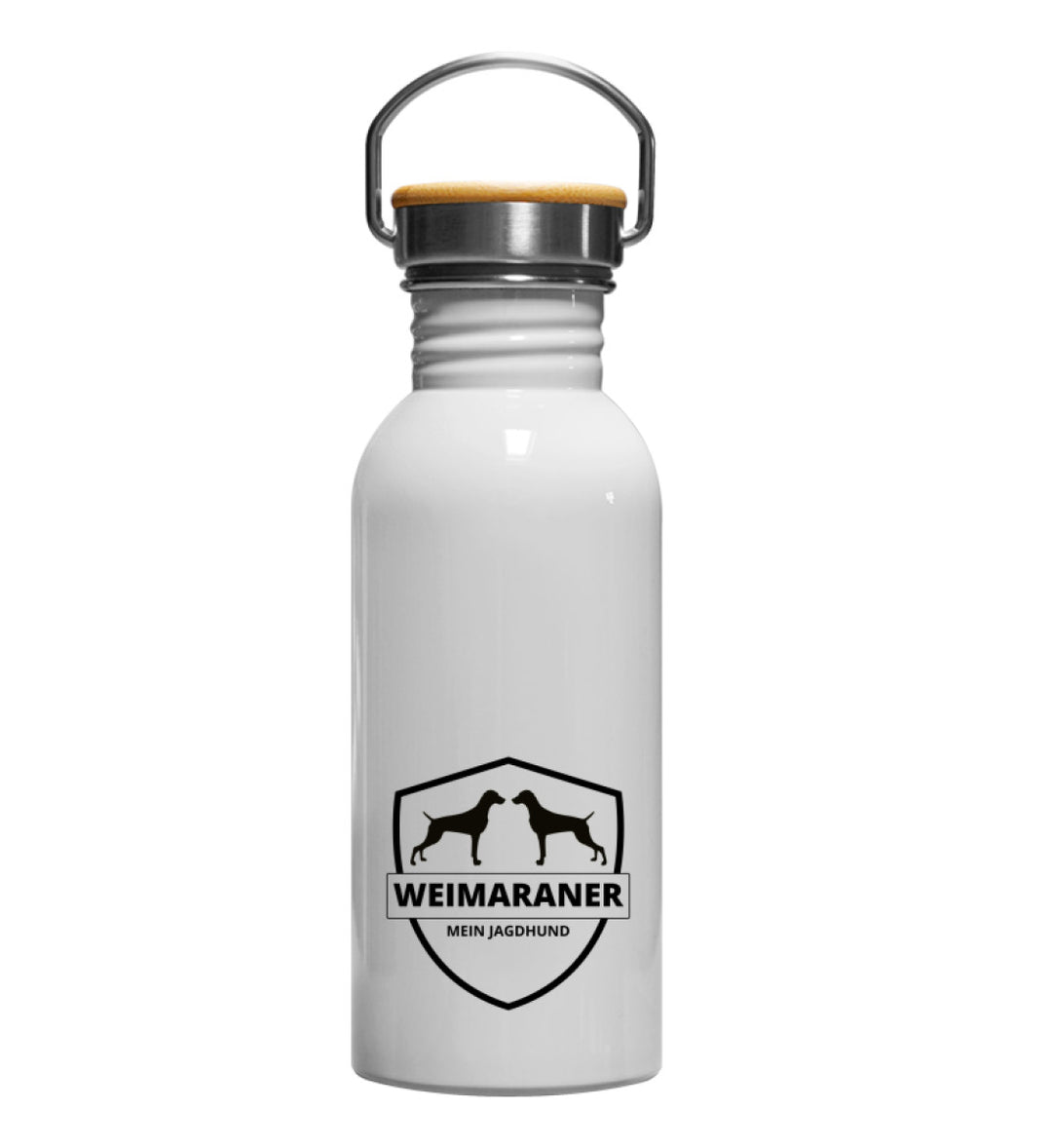 Weimaraner, AUDUN, Edelstahlflasche, Trinkflasche, Outdoor Zubehör, Jagdhund, Revier, Jagdzubehör, Hundemensch, Wanderflasche, Geschenkidee, Made in Germany, Mein Jagdhund Club, Hundeführer
-White-3