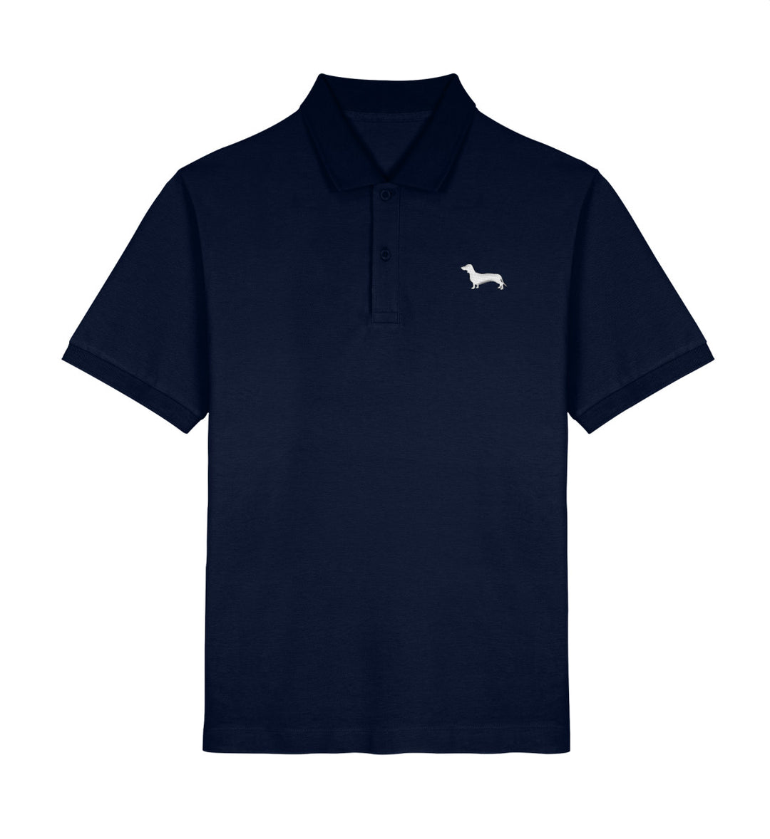 Bio Poloshirt ASMUND – Kurzhaarteckel Stick Edition mit gestickter Hundesilhouette – MeinJagdhund.Club
-French Navy-6959