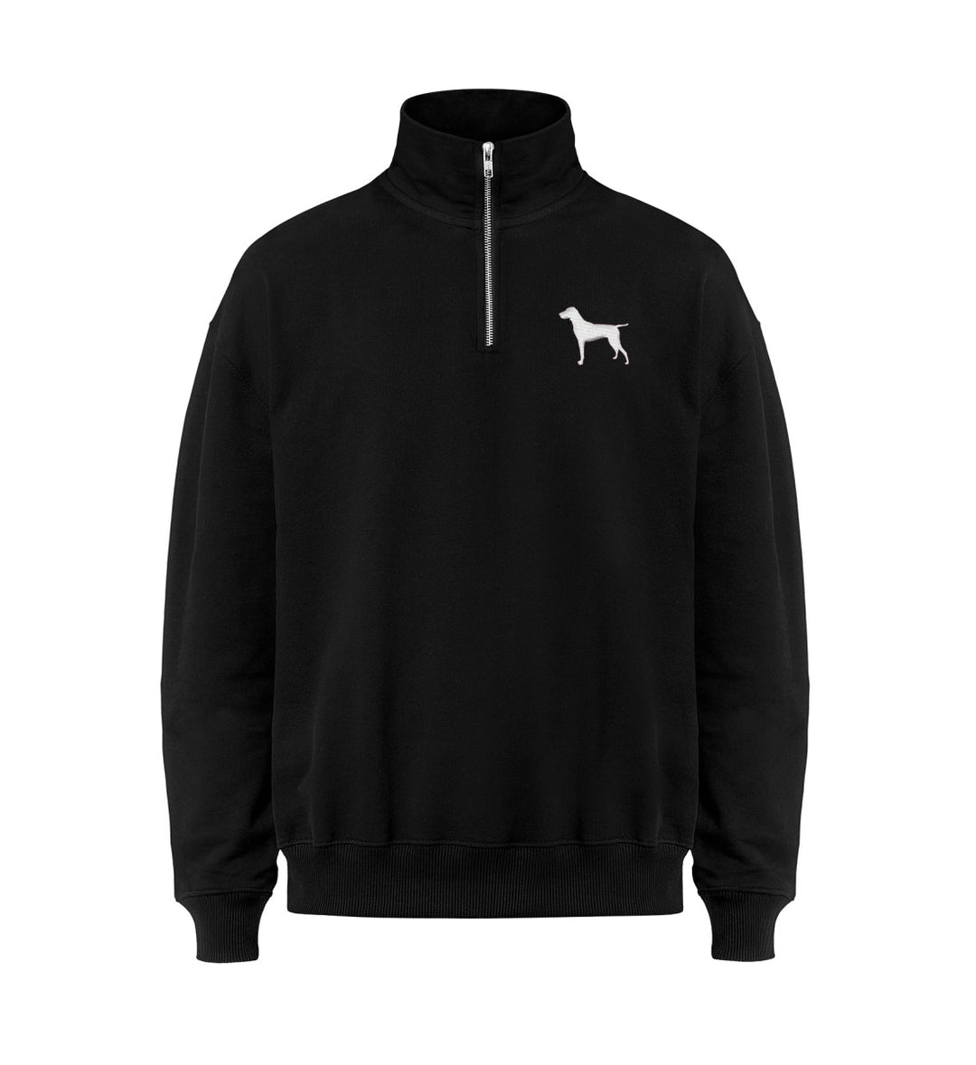 Deutsch Kurzhaar, ARIS, Half-Zip Sweater, Jagdpullover, Bio Pullover, Jagdhund Kleidung, Hundeführer Outfit, Mein Jagdhund Club, Geschenkidee, Jagdmode, Outdoor Pullover, FairWear, Made in Germany, Hundeführer, Jagdbekleidung
-Black-16