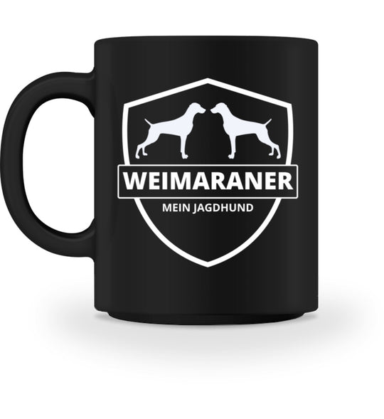 Black-16-Weimaraner, ALF, Jagdhund Tasse, Keramiktasse, Hundeführer, Geschenkidee, Frühstück mit Hund, Jagdaccessoire, Mein Jagdhund Club, Hundeliebe, Made in Germany, Sublimationsdruck, Outdoor Tasse, Jägertasse
