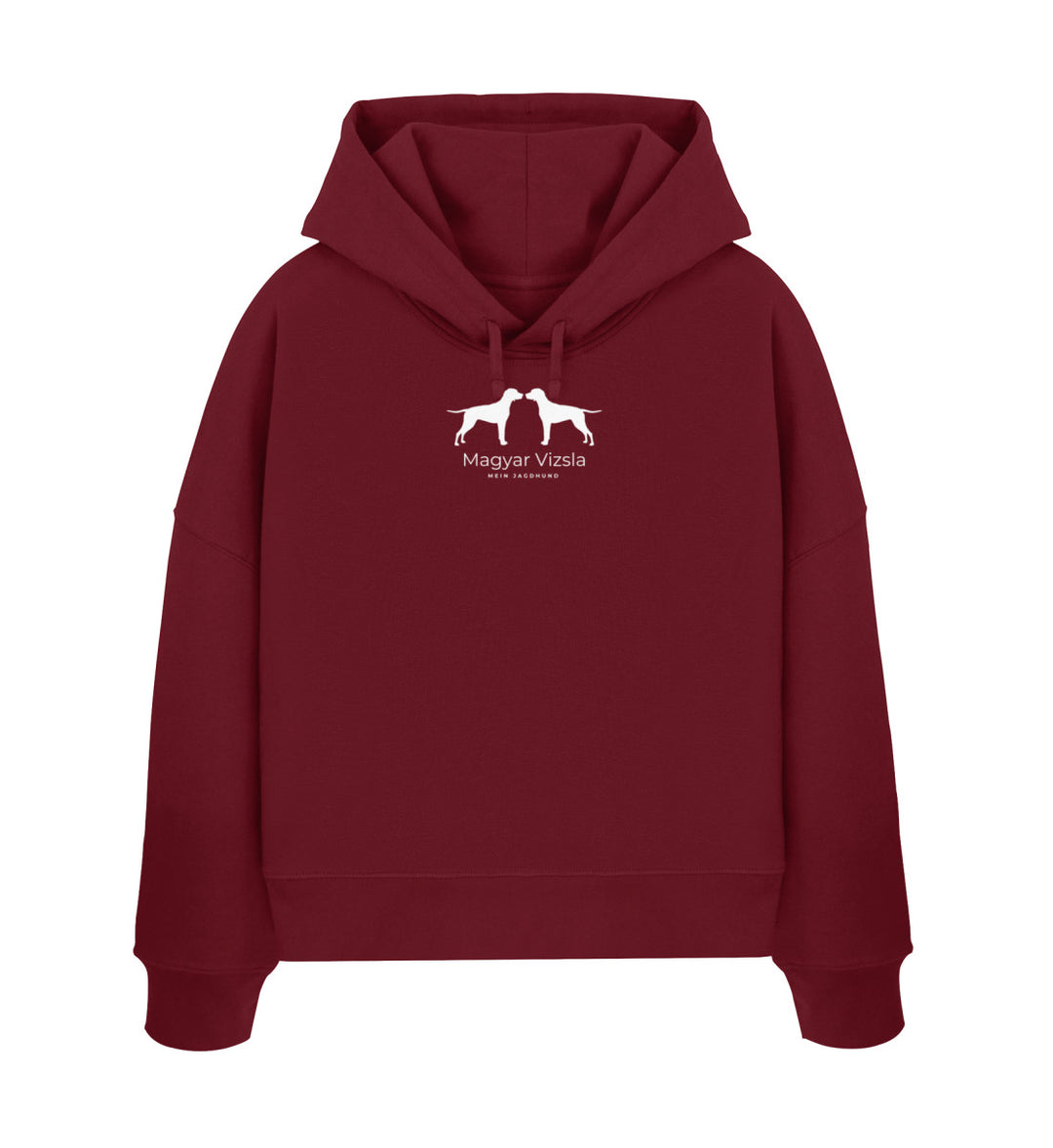 AUNE Damen Boxcut Hoodie – Magyar Vizsla Edition mit modernem Frontdruck – MeinJagdhund.Club
-Burgundy-6974