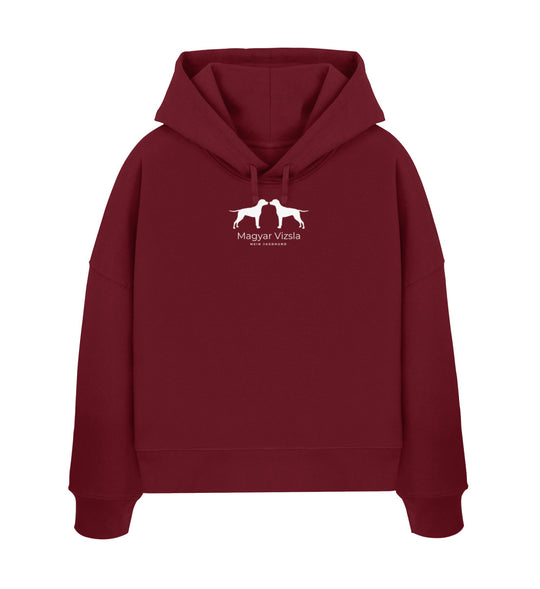 AUNE Damen Boxcut Hoodie – Magyar Vizsla Edition mit modernem Frontdruck – MeinJagdhund.Club
-Burgundy-6974