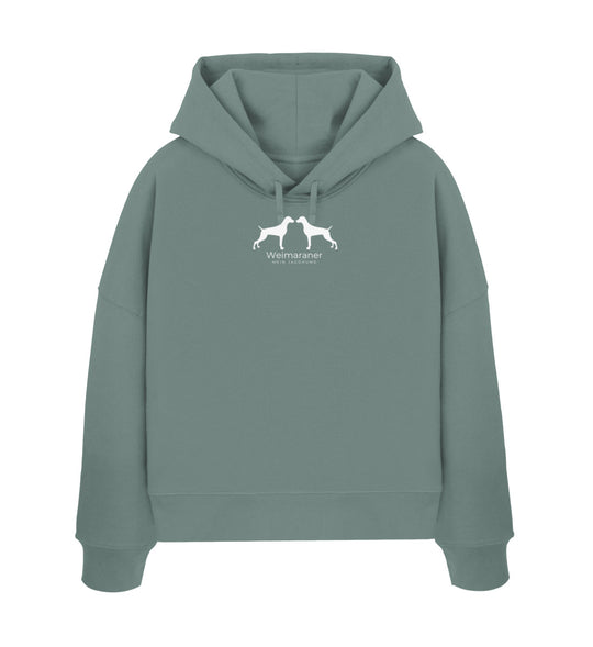 Weimaraner, AUNE, Damen Hoodie, Boxcut Hoodie, Bio Hoodie, Jagdhund, Jagdmode, Hundeführerin, Hundeliebe, Mein Jagdhund Club, Premium Hoodie, FairWear, Made in Germany, Geschenkidee, Nachhaltige Kleidung
-Green Bay-7236