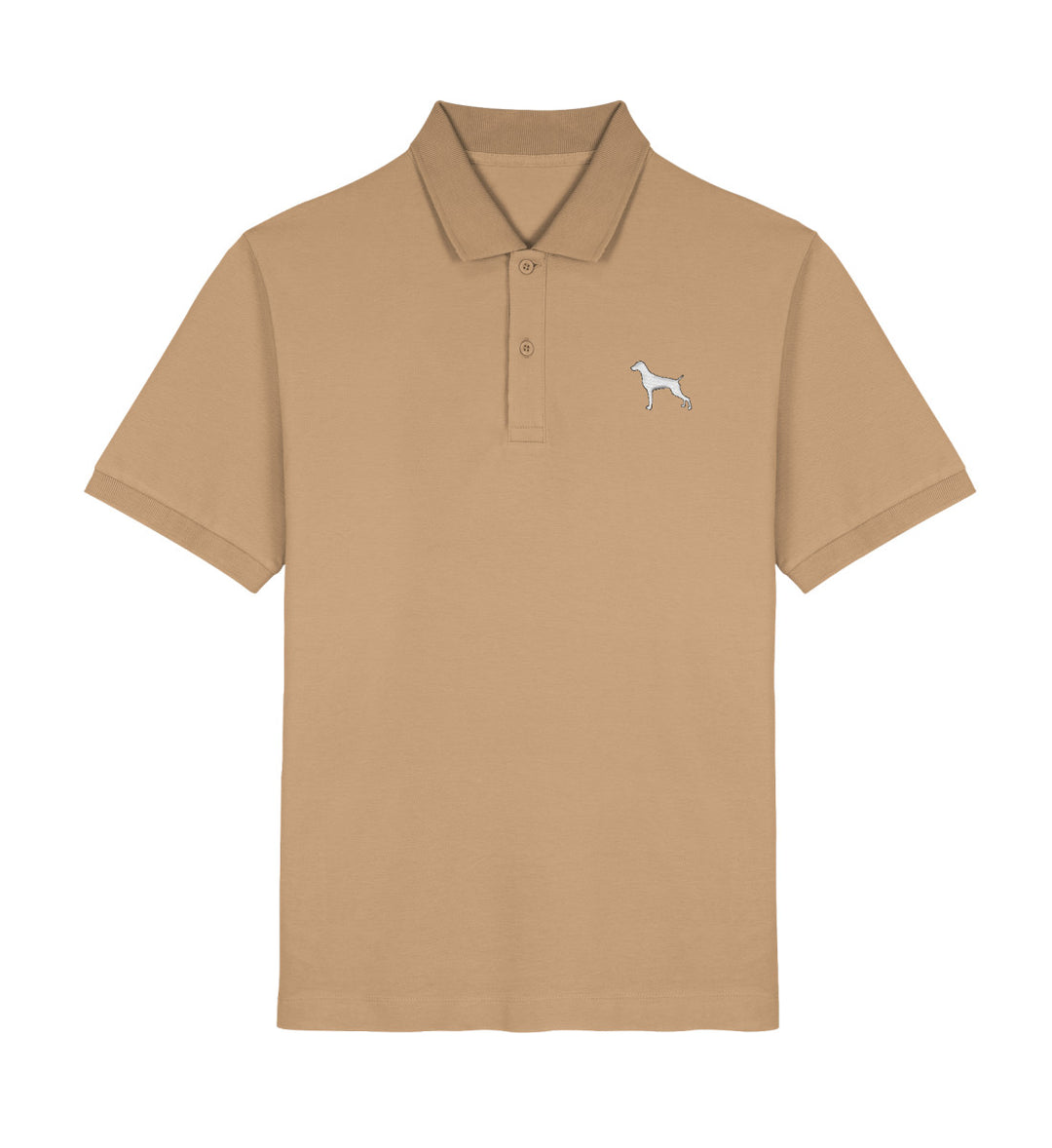 Weimaraner, ASMUND, Bio Poloshirt, Jagdhund, Poloshirt Stick, Mein Jagdhund Club, Made in Germany, FairWear, Geschenkidee, Hundeliebe, Outdoorwear, Hundeführer, Jagdmode, Silhouettenstick, Jagdoutfit
-Latte-7237