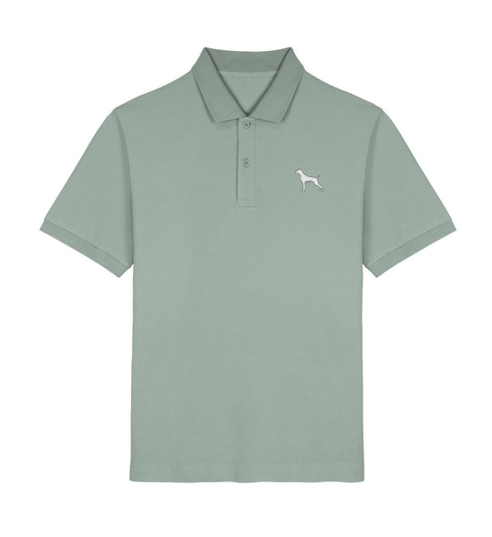 Weimaraner, ASMUND, Bio Poloshirt, Jagdhund, Poloshirt Stick, Mein Jagdhund Club, Made in Germany, FairWear, Geschenkidee, Hundeliebe, Outdoorwear, Hundeführer, Jagdmode, Silhouettenstick, Jagdoutfit
-Aloe-7137