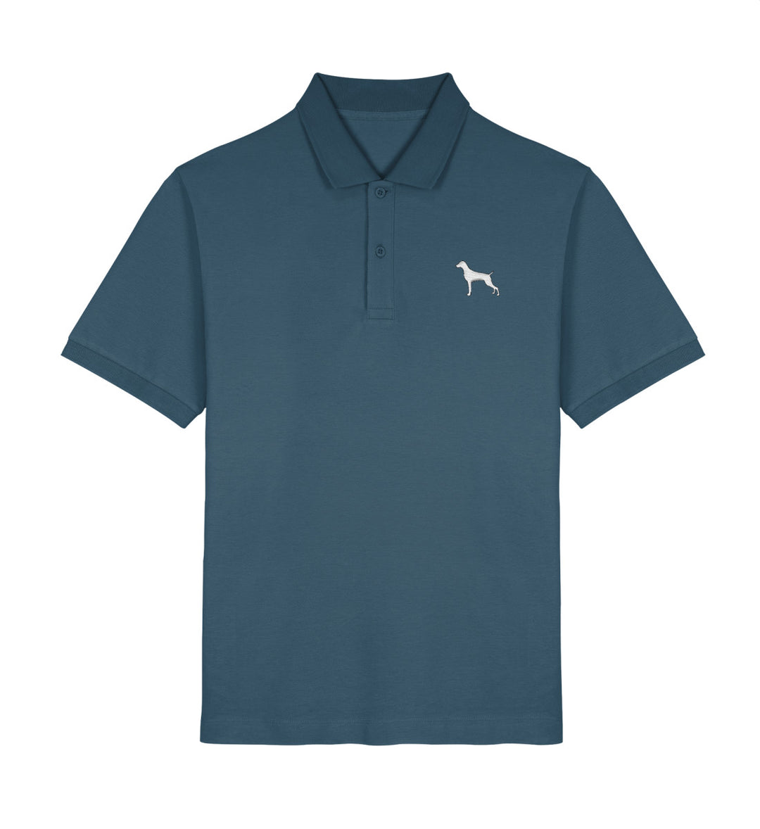 Weimaraner, ASMUND, Bio Poloshirt, Jagdhund, Poloshirt Stick, Mein Jagdhund Club, Made in Germany, FairWear, Geschenkidee, Hundeliebe, Outdoorwear, Hundeführer, Jagdmode, Silhouettenstick, Jagdoutfit
-Stargazer-6880