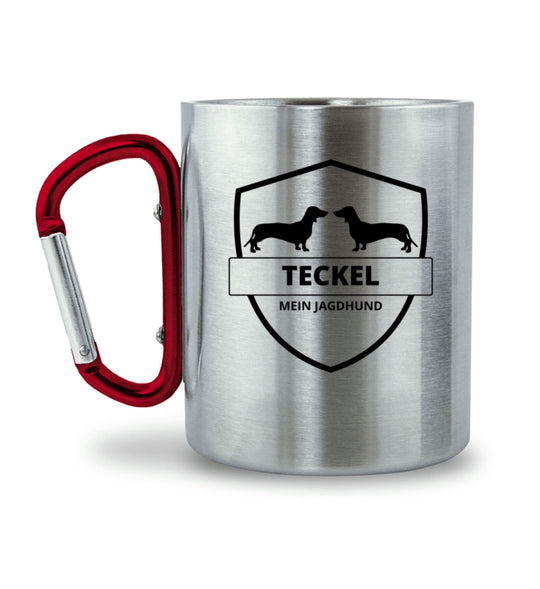 Edelstahltasse ANUND – Kurzhaarteckel Edition mit Karabinergriff – MeinJagdhund.Club
-Roter Karabiner-6936